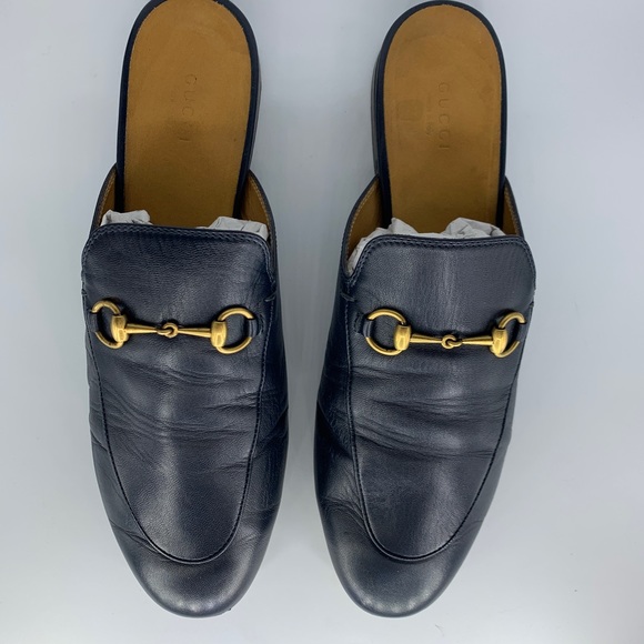 Gucci Princetown loafer mules, navy blue, size 41 1/2 - Picture 10 of 12